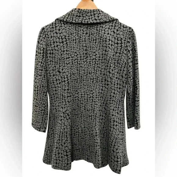 Calvin Klein Womens Knit Blazer Size 2 Open Front Jacket Waterfall 3/4 Sleeve - Picture 2 of 3